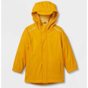 Cat & Jack Toddler Size 3T Yellow Long Sleeve Water And Wind Resistant Rain Coat